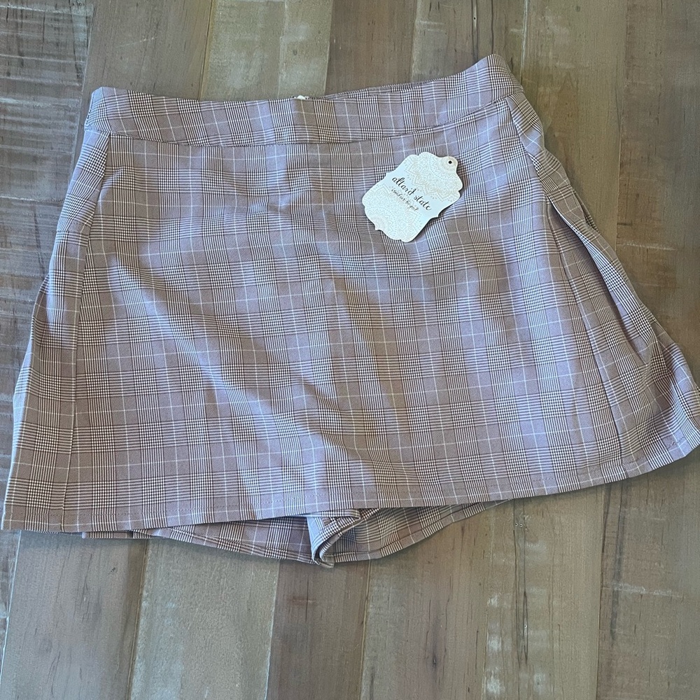 Altar'd State Mauve Plaid Skort